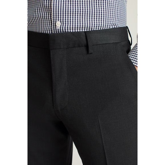 Bonobos Jetsetter Wool Dress Pant Mens Charcoal SZ 35 Tailored Fit UNF NEW - Picture 3 of 7